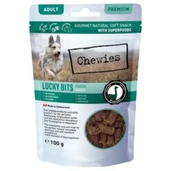 Chewies Lucky Bits - Pack Mixto -Mascota Tienda 044890 chw luckybits adult strauss 100g front 72dpi 1500px 0