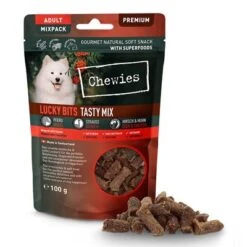 Chewies Lucky Bits - Pack Mixto -Mascota Tienda 044920 chw luckybits tasty mix 100g doypack food 72dpi 1500px 9