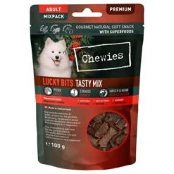 Chewies Lucky Bits - Pack Mixto -Mascota Tienda 044920 chw luckybits tasty mix 100g front 72dpi 1500px 0
