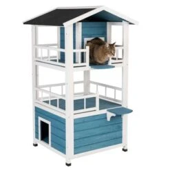 Casita Penthouse Para Mascotas -Mascota Tienda 100914 katzenhaus penthouse fg 4373 9