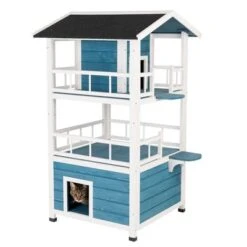 Casita Penthouse Para Mascotas -Mascota Tienda 100914 katzenhaus penthouse fg 4386 9