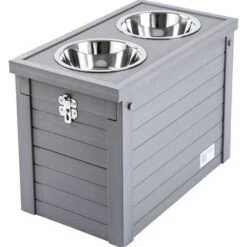 Contenedor De Pienso Con Comederos Kerbl Pet EcoFLEX® Para Perros -Mascota Tienda 106300 kerbl ecoflex futterbar gray hs 08 0