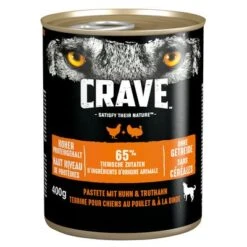Crave Adult 24 X 400 G Para Perros 18 Crave Adult 24 X 400 G Para Perros -Mascota Tienda 127996 pla crave pastete adult huhntruthahn 400g 0