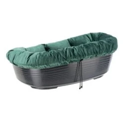 Cesta Ferplast Siesta Deluxe Negra Con Funda Sofá Aterciopelada Verde -Mascota Tienda 145198 ferplast ueberzug sofa samt gr hs13 5