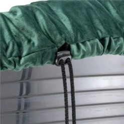 Cesta Ferplast Siesta Deluxe Negra Con Funda Sofá Aterciopelada Verde -Mascota Tienda 145198 ferplast ueberzug sofa samt gr hs14 0