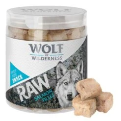 Pack Ahorro 4 X Wolf Of Wilderness RAW Snacks Liofilizados Premium -Mascota Tienda 1 wow raw snacks salmon 1000x1000 9