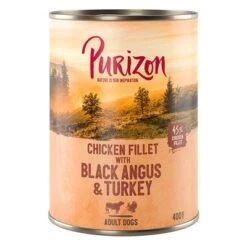 Purizon Adult 12 X 400 G Comida Húmeda Sin Cereales Para Perros -Mascota Tienda 208997 pla purizon black angus 400 g 9