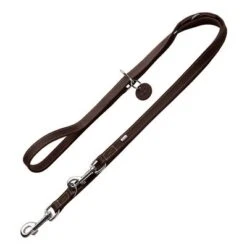 Correa Ajustable De Cuero HUNTER Aalborg Marrón Oscuro Para Perros