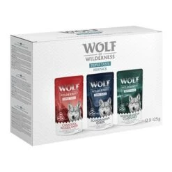 Wolf Of Wilderness Triple Taste 12 X 125 G -Mascota Tienda 2308 wow tripletaste 12x125g tray mixed 1000x1000 0