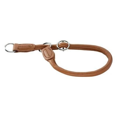 Collar De Cuero Hunter Round & Soft Marrón Para Perros 4 Collar De Cuero Hunter Round & Soft Marrón Para Perros - Imagen 2