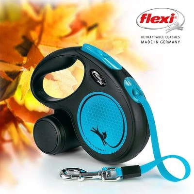 Correa Extensible Flexi New Neon Azul Con Cinta De 5 M - Imagen 5