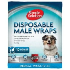 Simple Solution Pañal Desechable Para Perros Macho 13 Simple Solution Pañal Desechable Para Perros Macho -Mascota Tienda 265997 pla simplesolution disposable male wrap medium hs 01 6