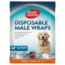 Simple Solution Pañal Desechable Para Perros Macho 14 Simple Solution Pañal Desechable Para Perros Macho -Mascota Tienda 265998 pla simplesolution disposable male wrap large hs 01 0