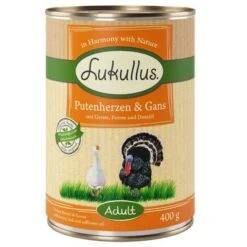 Lukullus Adult 6 X 400 G -Mascota Tienda 28050 pla lukullus putenherzen gans 6 x 400 g 9 1