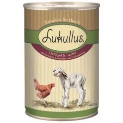 Pack Ahorro: Lukullus 24 X 400 G -Mascota Tienda 28053 pla lukullus gefluegel lamm 6 x 400 g 6