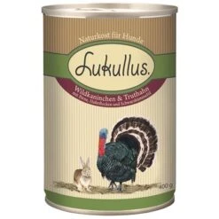 Pack Ahorro: Lukullus 24 X 400 G -Mascota Tienda 28054 pla lukullus wildkaninchen truthahn 6 x 400 g 1