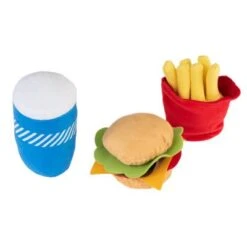 Menú De Hamburguesa Squeaky Juguete Para Perros -Mascota Tienda 309997 hundespielzeug squeaky burguermenu hs 03 8