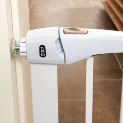 Barrera Blanca TIAKI Con 7 Cm De Extensión Para Perros -Mascota Tienda 334597 tiaki dog gate white fg 8192 7