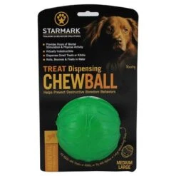 Starmark Pelota Portasnacks Para Perros -Mascota Tienda 388800 pla starmark treat dispensing chewball hs 01 4