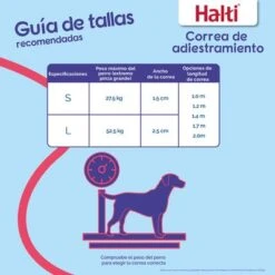 Correa Halti Para El Adiestramiento De Perros -Mascota Tienda 3 halti training lead red large size guide es 2