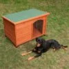 Caseta De Madera Woody Con Puerta Para Perros -Mascota Tienda 55427 woody flachdach outside fg 9197 6