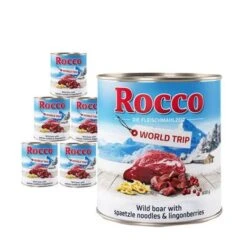 Rocco Vuelta Al Mundo: Austria Con Jabalí, Pasta Y Arándanos Rojos -Mascota Tienda 6x800g rocco austria copy 6