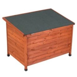 Caseta De Madera Woody Premium Con Puerta Para Perros 27 Caseta De Madera Woody Premium Con Puerta Para Perros -Mascota Tienda 70354 hundehuette flachdach fg 1120023 7