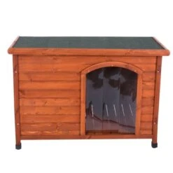 Caseta De Madera Woody Premium Con Puerta Para Perros 33 Caseta De Madera Woody Premium Con Puerta Para Perros -Mascota Tienda 70354 pla hundehuette flachdach fg 1120020 4
