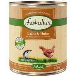 Lukullus Adult 6 X 800 G -Mascota Tienda 800g lachshuhn 1000x1000 5