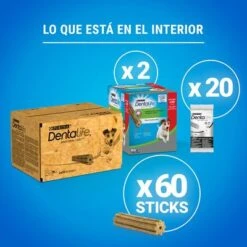 PURINA Dentalife Snacks Dentales Para Perros Pequeños (7-12 Kg) -Mascota Tienda 982205 what s inside small es 1 5