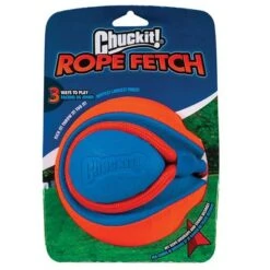 Chuckit! Rope Fetch Pelota Con Cuerda Para Perros -Mascota Tienda 99704 pla petmate chuckit rope fetch hs 01 3