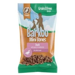 Barkoo Mini Bones Sin Cereales - Pack Ahorro 12 Barkoo Mini Bones Sin Cereales - Pack Ahorro -Mascota Tienda barkoo minibones gf 200g duck 1000x1000 4