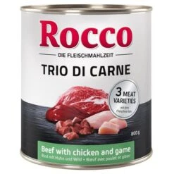 Rocco Classic Trio Di Carne 800 G -Mascota Tienda la 122214 rocco triodicarne beefchickengame 800g 1000x1000 3