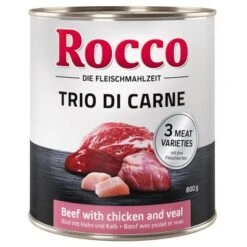Pack De Prueba: Rocco Trio Di Carne 6 X 800 G -Mascota Tienda la 80504 rocco triodicarne beefchickenveal 800g 1000x1000 7 1