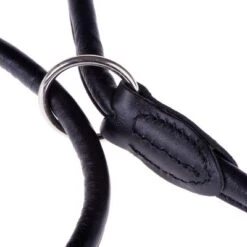 Correa Ajustable De Cuero Hunter Round & Soft Negra -Mascota Tienda lederleinen 14 3