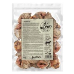 Phil & Sons Morro De Vacuno -Mascota Tienda phil sons beef noses 500g 1000x1000 5