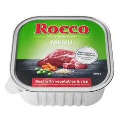 Rocco Menú En Tarrinas 9 X 300 G -Mascota Tienda rocco schalen menue rind side 1000x1000 1
