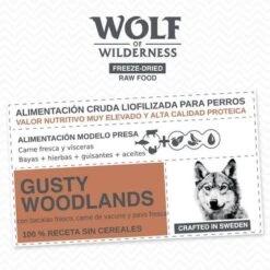 Wolf Of Wilderness Gusty Woodlands Con Vacuno, Bacalao Y Pavo -Mascota Tienda wow board benefits freezedried gusty woodlands de 1000x1000 6