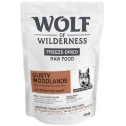 Wolf Of Wilderness Gusty Woodlands Con Vacuno, Bacalao Y Pavo -Mascota Tienda wow freezedried gusty woodlands 250g 1000x1000 8