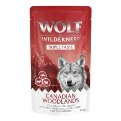 Wolf Of Wilderness Triple Taste 12 X 125 G -Mascota Tienda wow nafu taste of 125g pouch canada 1000x1000 1