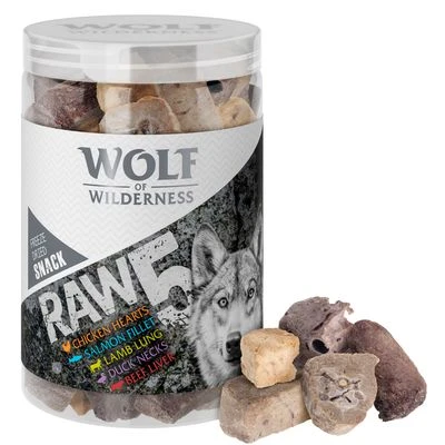 Wolf Of Wilderness RAW 5 Snacks Liofilizados - 5 Sabores 3 Wolf Of Wilderness RAW 5 Snacks Liofilizados - 5 Sabores